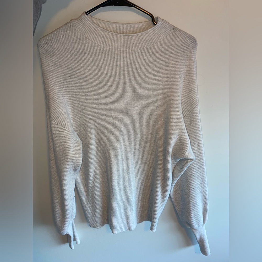A new day white/gray mock neck sweater